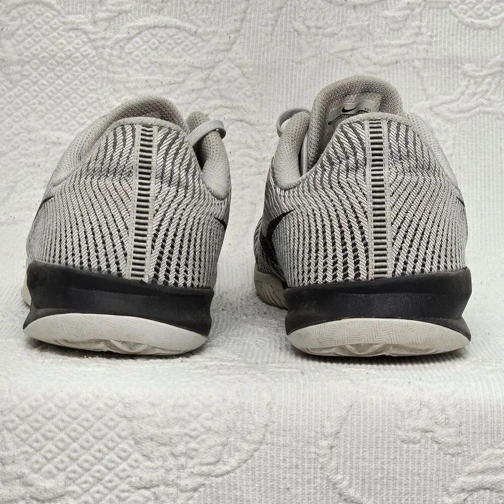 2015 Nike Kobe Mentality 2 Grey Striped Canvas Sneakers Mens 9 Basketball Shoes - Picture 4 of 10